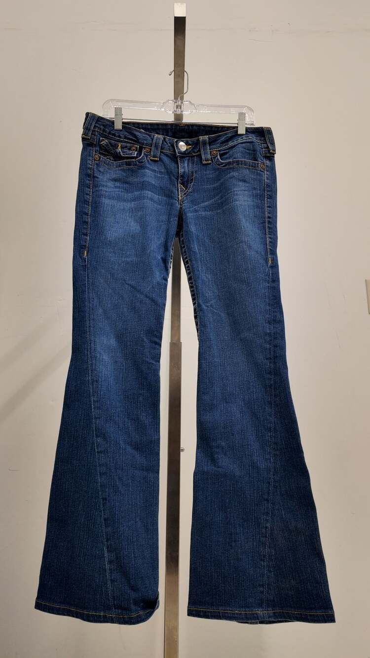 True Religion Women’s "Joey" Flare Leg Jeans – Medium Wash (Size 32)